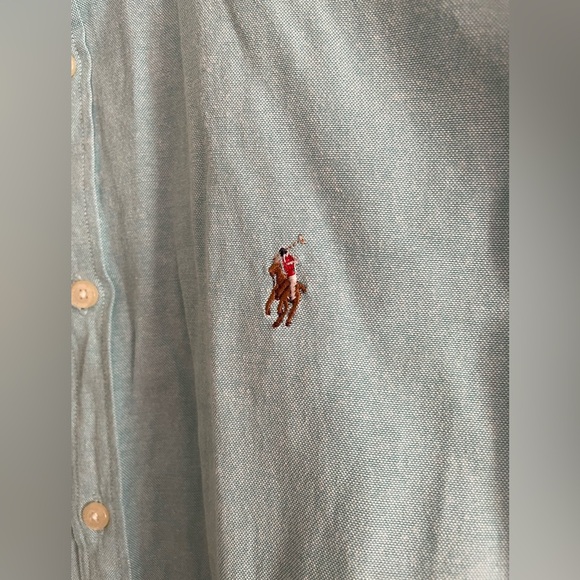 Ralph Lauren Custom Fit Band Collar Shirt XXL Y2K Vintage - Picture 3 of 11